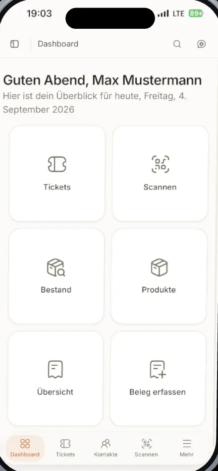 Mobilní aplikace SimpliServ se zakázkami, skladem a fakturami